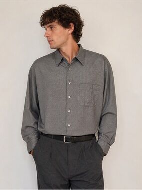 Hugo Boss Luxe Minimalist Geometric Button Up Dadcore Shirt XL Big and Tall
